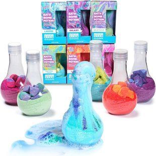 Бомбочки для ванни Tub Works 26X-309 6 шт. &bull; Дитячий набір Tub Works Kids Bath Bomb Magic Potion 26X-309 із шипучими зіллями, кольоровою піною та бульбашками для гри під час купання