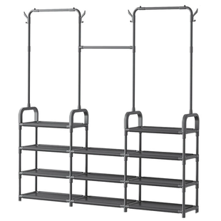 Многофункциональная вешалка для хранения Multi Functional Coat Rack AND 9130-4 &bull; Напольная стойка-органайзер для одежды, сумок, шляп и аксессуаров