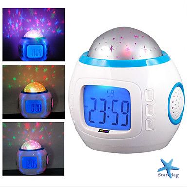 Музыкальные часы – будильник с проектором ночником Звездное небо YUHAI UI-1038