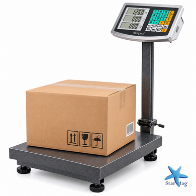 Весы торговые Crystal CR-150 до 150 кг &bull; Электронные платформенные весы Crystal CR-150 с аккумулятором для торговли и склада