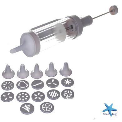 Шприц для печенья с насадками для декорирования Cookie Press and Cake Decorator Set ∙ Кондитерский шприц-пресс с насадками для печенья и крема Cake Decorator Set