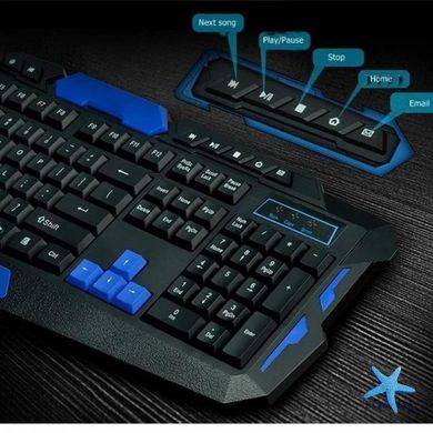 Комплект Бездротова ігрова Bluetooth клавіатура + Миша UTM HK-8100 з підсвіткою