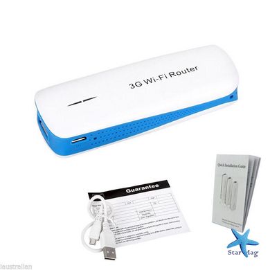 Wi-Fi Роутер мобильный с поддержкой USB модема, Power Bank и выходом под сетевой кабель RG45 1800mAh