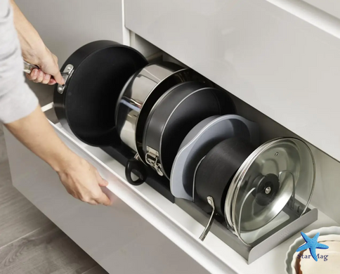 Розсувний органайзер DISH RACK ∙ Тримач для зберігання кришок