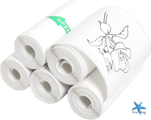 Набор клейкой термобумаги для печати портативного принтера, 5 рулонов · Наклейки – стикеры для детского термопринтера