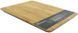 Весы кухонные электронные Domotec MS-A Wood с сенсорным дисплеем и платформой из дерева, до 5 кг