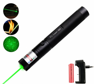 Лазерная указка высокой мощности Laser pointer YL-303 ∙ Мощный зеленый лазер – луч с аккумулятором