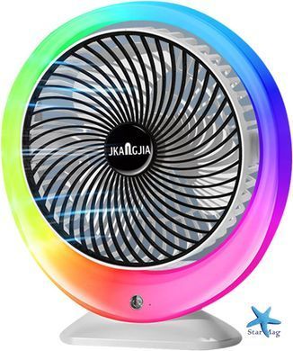 Настольный вентилятор с подсветкой Mini fan VU-04 &bull; Мини-вентилятор с батареей 1200 мАч LED подсветкой и 3 режимами обдува