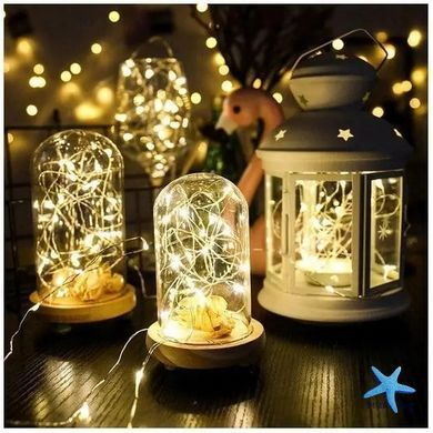 Універсальна гірлянда 5м Батарейка+USB тепле світло 300 LED ∙ Гірлянда Батарейка+USB лісочка 5м з 300 LED