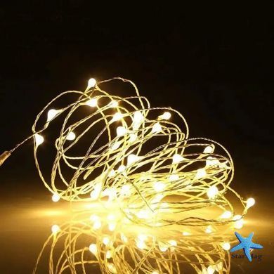 Універсальна гірлянда 5м Батарейка+USB тепле світло 300 LED ∙ Гірлянда Батарейка+USB лісочка 5м з 300 LED