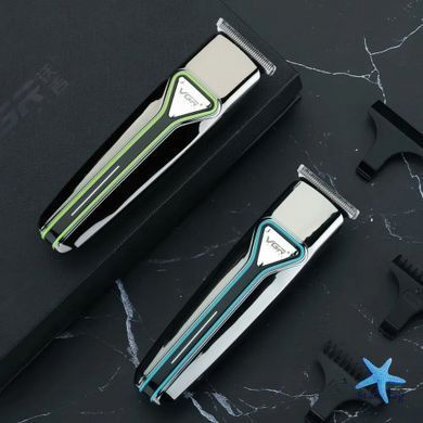Машинка для стрижки VGR V-008 аккумуляторная USB ∙ Триммер для волос, бороды и усов с LED-дисплеем и съемными насадками
