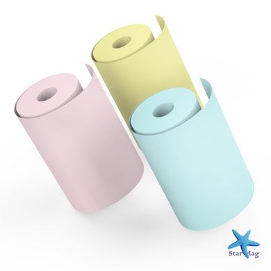 Набор цветной термобумаги для печати портативного принтера, 3 рулона · Бумага для детского термопринтера