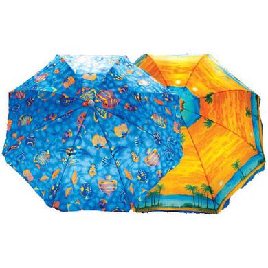 Пляжный зонт с наклоном 180см, солнцезащитный зонт с креплением спиц Ромашка PR3