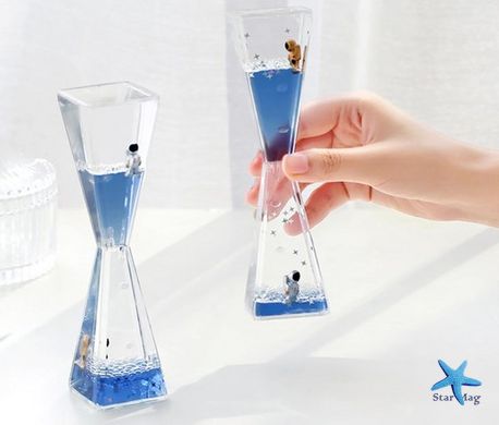 Жидкие песочные часы Floating Timer Плавающие часы - таймер с жидкостью и фигурками