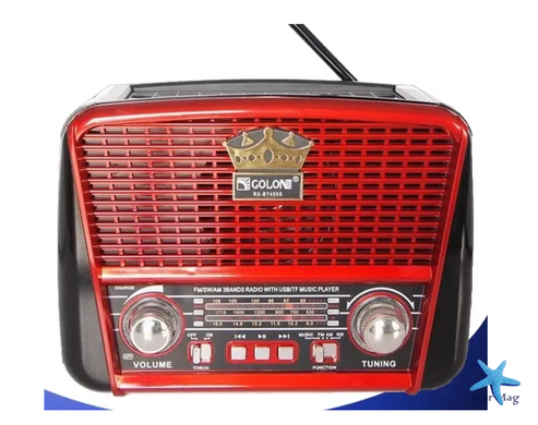 Радіоприймач GOLON RX-BT455S Solar USB із сонячною батареєю ∙ Портативна радіоколонка GOLON RX-BT455S Solar USB для дому