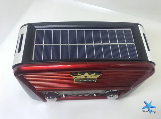 Радіоприймач GOLON RX-BT455S Solar USB із сонячною батареєю ∙ Портативна радіоколонка GOLON RX-BT455S Solar USB для дому