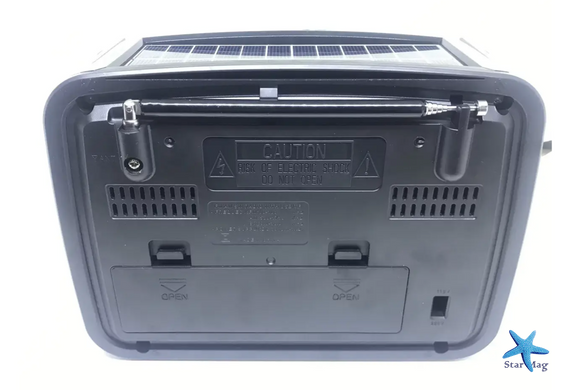 Радіоприймач GOLON RX-BT455S Solar USB із сонячною батареєю ∙ Портативна радіоколонка GOLON RX-BT455S Solar USB для дому