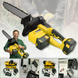 Акумуляторна ланцюгова пила Electric SAW 16" з 2 акумуляторами жовта &bull; Бездротова електропила Electric SAW 16 дюймів для саду та розпилювання деревини жовта