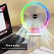 Настольный вентилятор с подсветкой Mini fan VU-04 &bull; Мини-вентилятор с батареей 1200 мАч LED подсветкой и 3 режимами обдува