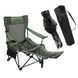 Складне рибальське крісло-шезлонг · Туристичний розкладний лежак у чохлі для дачі та відпочинку, 170х62 см