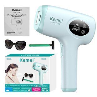 Фотоэпилятор Kemei KM-7104 белый &bull; IPL-эпилятор для домашнего удаления волос на лице, ногах, руках, теле и зоне бикини