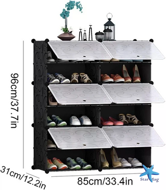 Шкаф для обуви Storage Cube Cabinet DT-1572 &bull; Складной пластиковый шкаф-органайзер Storage Cube Cabinet DT-1572 для хранения обуви в прихожей, спальне и гардеробной