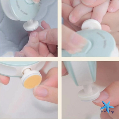 Детский триммер для ногтей 6 в 1 Маникюрный набор для детей и взрослых с насадками для шлифовки и полировки в комплекте