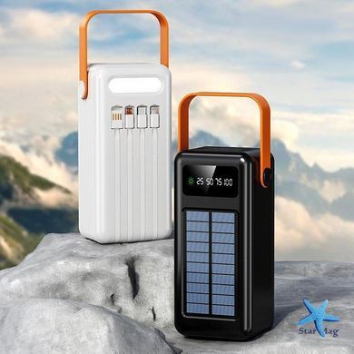 Повербанк YM-638 CX 100000 mAh із сонячною панеллю та ліхтарем &bull; Зовнішній акумулятор YM-638 CX 100000 mAh з 4 USB і заряджанням від сонця