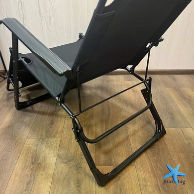 Складаний садовий шезлонг 66&times;176 см &bull; Пляжний розкладний лежак для дачі, тераси, басейну та відпочинку на природі