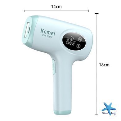 Фотоэпилятор Kemei KM-7104 белый &bull; IPL-эпилятор для домашнего удаления волос на лице, ногах, руках, теле и зоне бикини