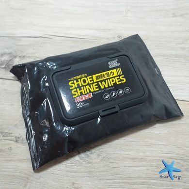 Влажные салфетки Shoe Shine Wipes 80 шт &bull; Салфетки для ухода за обувью