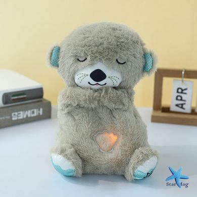 Плюшевая игрушка - ночник Выдрочка Soothe Snuggle Otter Сказочные сны выдрёнка Игрушка для ребенка с музыкой, подсветкой, дыханием