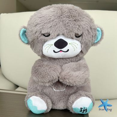 Плюшевая игрушка - ночник Выдрочка Soothe Snuggle Otter Сказочные сны выдрёнка Игрушка для ребенка с музыкой, подсветкой, дыханием