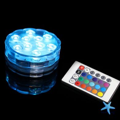 Світлодіодна декоративна водонепроникна LED лампа для басейну · Підводний лінзовий прожектор · RGB підсвітка з пультом 12 кольорів