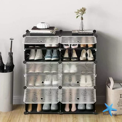 Шкаф для обуви Storage Cube Cabinet DT-1572 &bull; Складной пластиковый шкаф-органайзер Storage Cube Cabinet DT-1572 для хранения обуви в прихожей, спальне и гардеробной