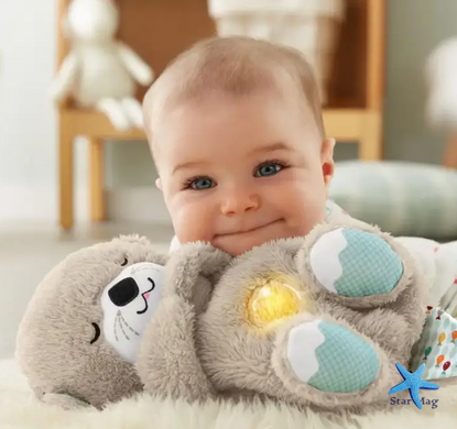 Плюшевая игрушка - ночник Выдрочка Soothe Snuggle Otter Сказочные сны выдрёнка Игрушка для ребенка с музыкой, подсветкой, дыханием