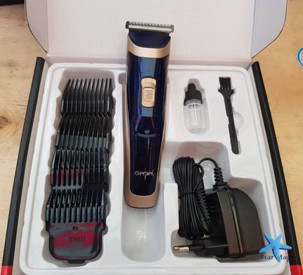 Професійна машинка для стрижки волосся GEMEI GM6005 з насадками, живлення від акумулятора та від мережі