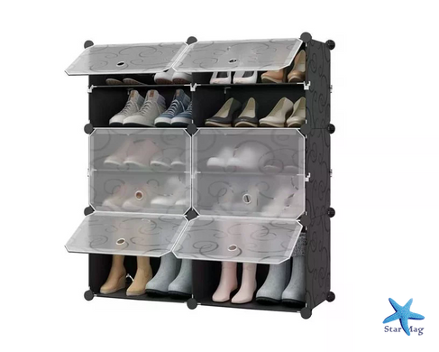 Шкаф для обуви Storage Cube Cabinet DT-1572 &bull; Складной пластиковый шкаф-органайзер Storage Cube Cabinet DT-1572 для хранения обуви в прихожей, спальне и гардеробной