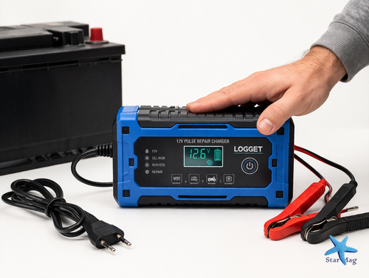 Импульсное зарядное устройство для аккумулятора 12V 10A &bull; Автоматическое зарядное устройство для автомобильного аккумулятора 12 В 10 А