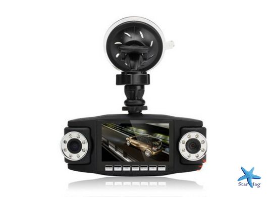 Автомобильный видеорегистратор Double 3 в 1 2 камеры + GPS | авторегистратор | регистратор авто PR5