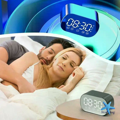 Bluetooth колонка с часами S15 BT ∙ Портативная беспроводная колонка с будильником, FM-радио, LED-дисплеем и поддержкой microSD