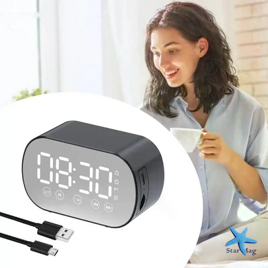 Bluetooth колонка с часами S15 BT ∙ Портативная беспроводная колонка с будильником, FM-радио, LED-дисплеем и поддержкой microSD