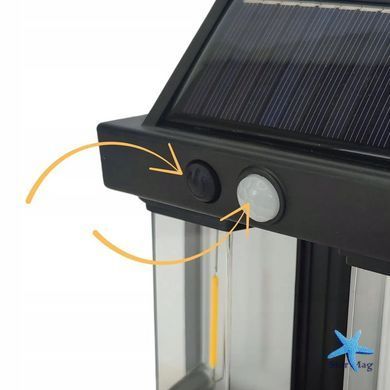 Фонарь на солнечной батарее с датчиком движения Solar Wall Lamp COBA CB-228 &bull; Уличный LED прожектор с солнечной панелью CB-228