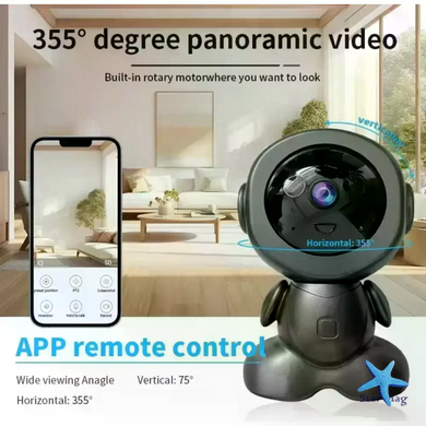 Настольная поворотная IP WiFi камера Q1 &bull; Беспроводная камера видеонаблюдения с ночным видением, микрофоном и записью на карту памяти