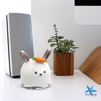 Ультразвуковий ароматичний зволожувач повітря Зайчик з морквою Міні - аромадіфузор USB з нічником