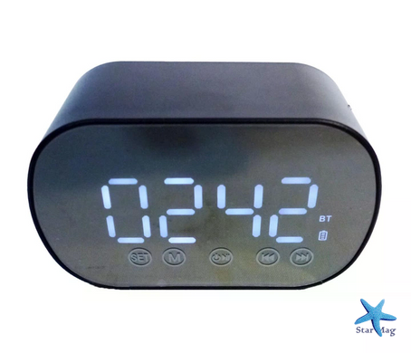 Bluetooth колонка с часами S15 BT ∙ Портативная беспроводная колонка с будильником, FM-радио, LED-дисплеем и поддержкой microSD