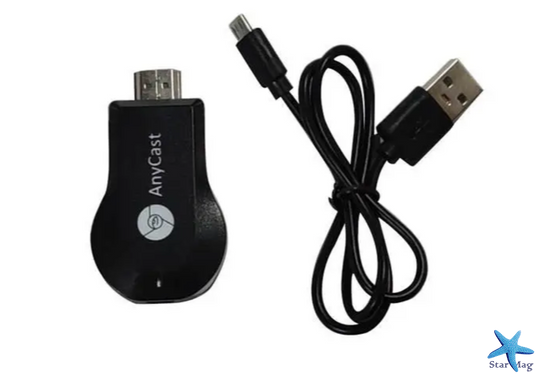 Беспроводной приемник для трансляции экрана AnyCast M9 Plus ∙ Медиаплеер беспроводной AnyCast M9 Wi-Fi для ТВ для трансляции с телефона