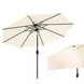 Садовый зонт 2.7 м HY-2.7 бежевый с подъемной ручкой &bull; Уличный зонт от солнца для дачи, террасы, сада, пляжа и зоны отдыха