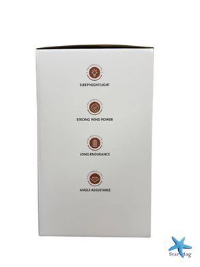 Портативний вентилятор SkeBerg JX-80 з LED-підсвічуванням &bull; Настільний міні-вентилятор 5W для дому, офісу, поїздок і відпочинку