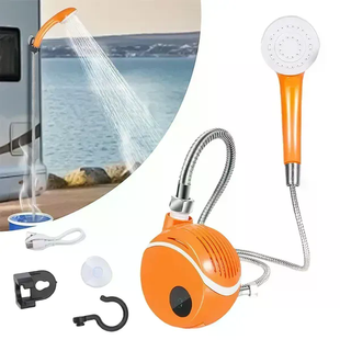Аккумуляторный душ для кемпинга Portable Outdoor Shower 2000 мАч с насосом &bull; Портативный туристический душ для дачи, похода и мытья автомобиля